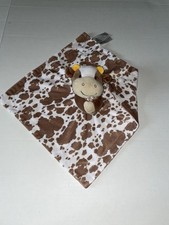 BABY ESSENTIALS BROWN COW SECURITY BLANKET LOVEY B3