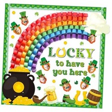 St. Patrick's Day Bulletin Board Classroom Decorations Shamrock 3D Rainbow