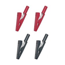 JZK 4PCS Mini Electrical Test Cable Crocodile Clips Clamps, Insulated... 