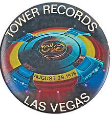 Vintage Tower Records Las Vegas August 29, 1978 Pinback button