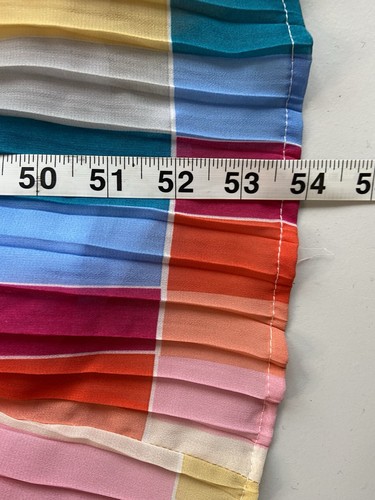 Maxi Vestido Fate Nuevo con Etiquetas Arco Iris Multicolor S Cuello Profundo Ajustable Correas Fiesta Cóctel - Imagen 9 de 15