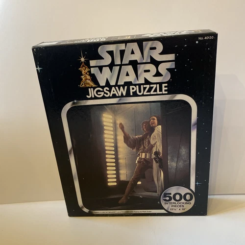SEALED!  Star Wars Vintage 1977 Kenner 500 Pc Puzzle Luke and Princess Leia