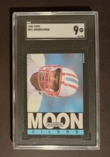 1985 Topps Warren Moon RC #251 SGC 9 MINT Houston Oilers HOF Rookie Card