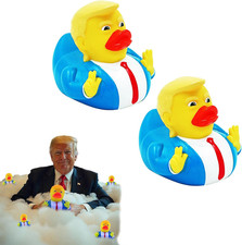 2 Pack Trump Duck, Rubber Duck, Funny Gag Gifts for Christmas, Birthday, Trump M