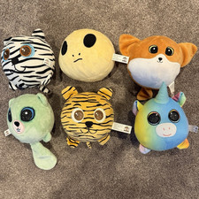 Dependable Services Inc Lot of 5 Small Plush Stuffed Animals w/ Glitter Eyes