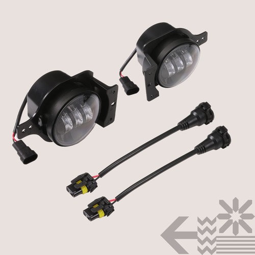 18+ Jeep Wrangler JL JLU Gladiator JT Plastic Sport Front Bumper LED Fog Lights - Picture 8 of 8