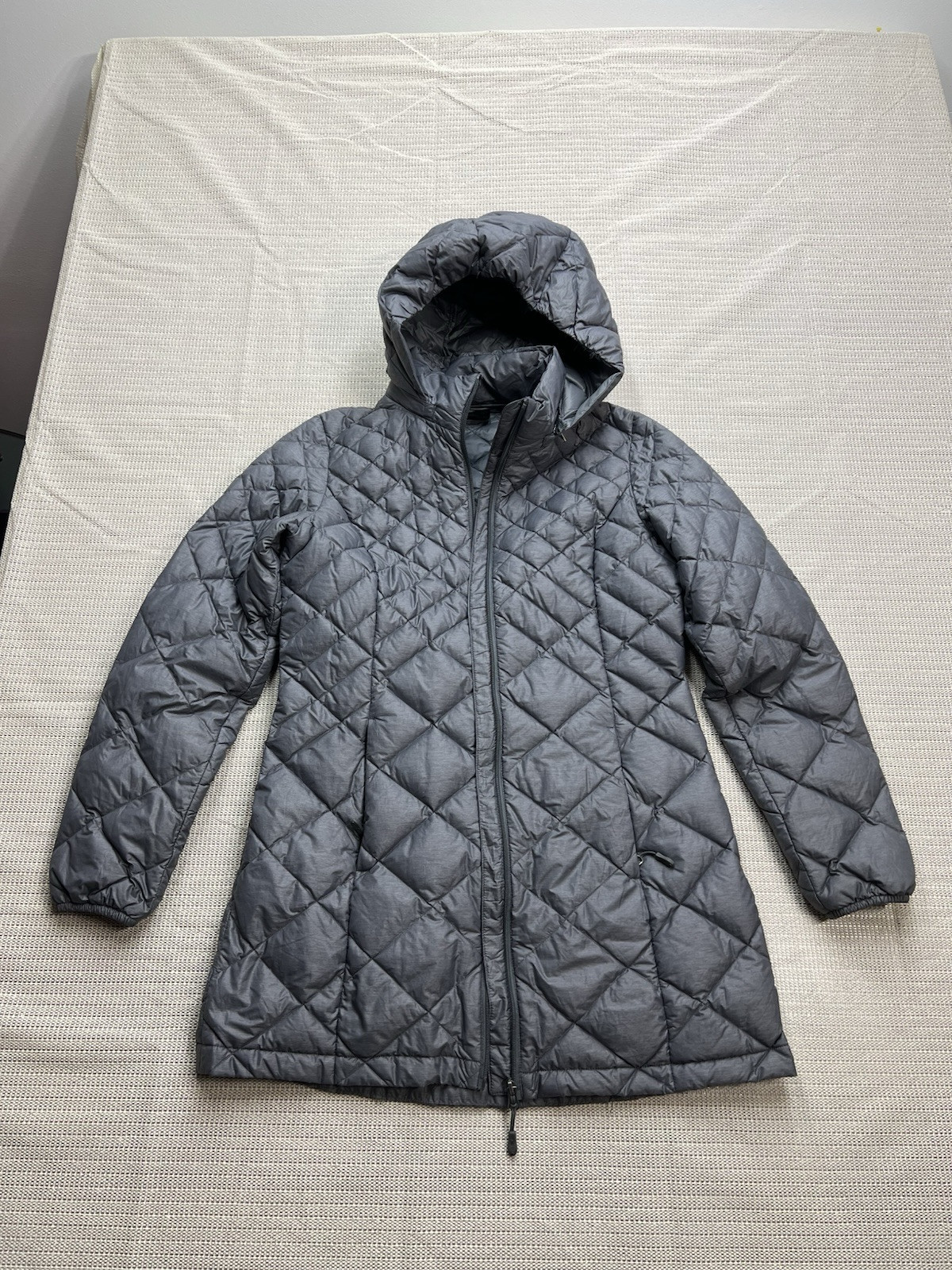Women's Gray Hooded Parker Puffer Jacket Size S