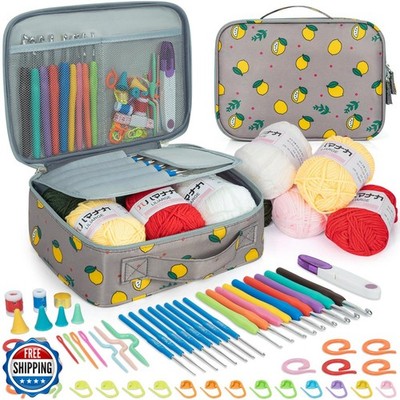 GMAK Crochet Kit for Beginners Adults Kids, 59 PCS Crochet Sets Include Yarn,