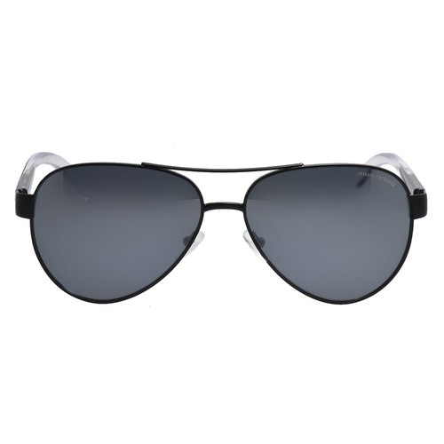 Gafas de sol Armani Exchange AX 2034S 60636G mate de metal negro lentes espejadas grises - Imagen 2 de 3