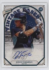 2023 Onyx Vintage Extended Auto Blue Ink Jonny Farmelo #OAJF Auto 0j81
