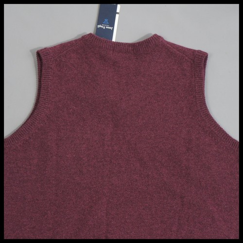Neu mit Etikett - James Pringle - M - weinrot ärmellos Strick Tank Pullover für Herren - Bild 8 von 14