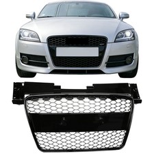 Waben Grill Kühlergrill passend für Audi TT 8J 08-14 Frontgrill Glanz Schwarz