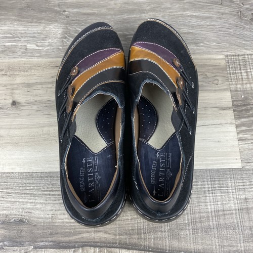 Spring Step L’Artiste Jolanda Multi Color Leather Comfort Clog Shoes UK 40 US 9 - Picture 9 of 9