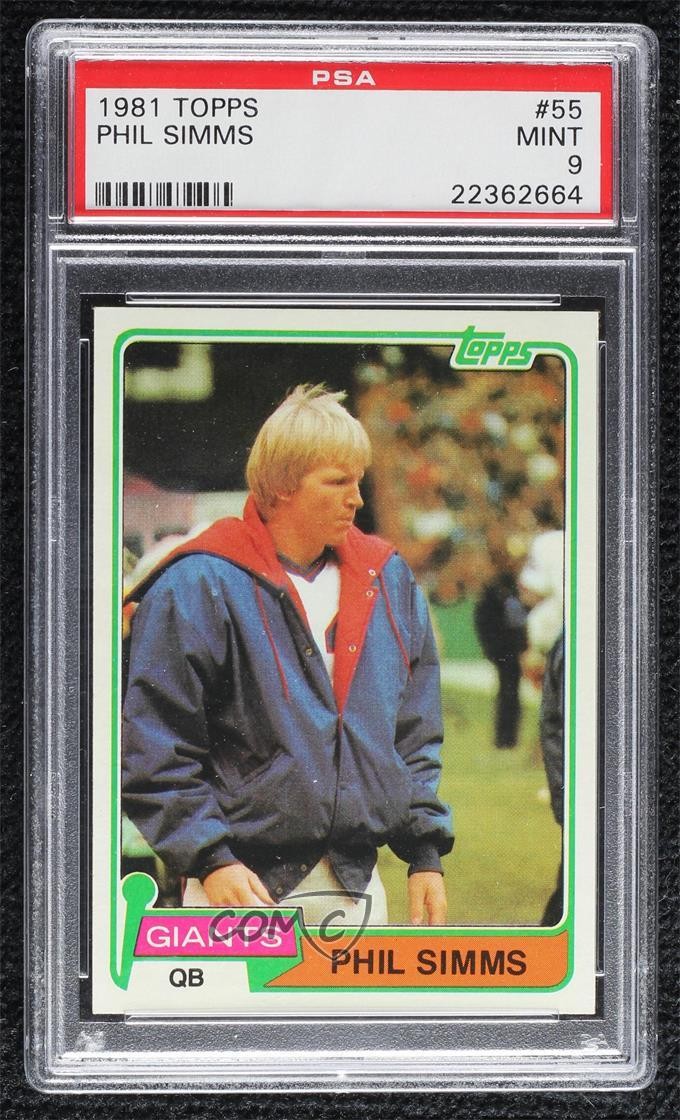 1981 Topps Phil Simms #55 PSA 9 MINT 0l1