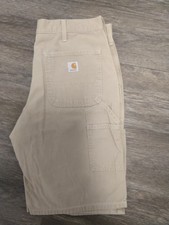 VTG CARHARTT B278 GKH Relaxed Fit Cotton Duck Size 34 Cargo Tan Shorts