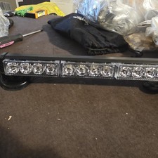 Led Strobe Light Bar Red White Blue Rechargeable Magnetic Mount - Bright