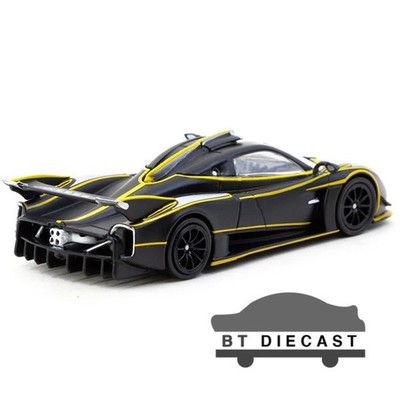 TARMAC WORKS PAGANI HUAYRA R 1/64 MATTE BLACK / SILVER T64G-TL035
