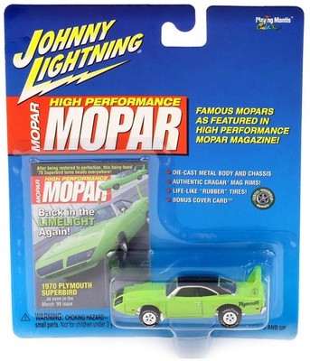 1:64 Johnny Lightning 1970 Plymouth Superbird green High Performance Mopar 