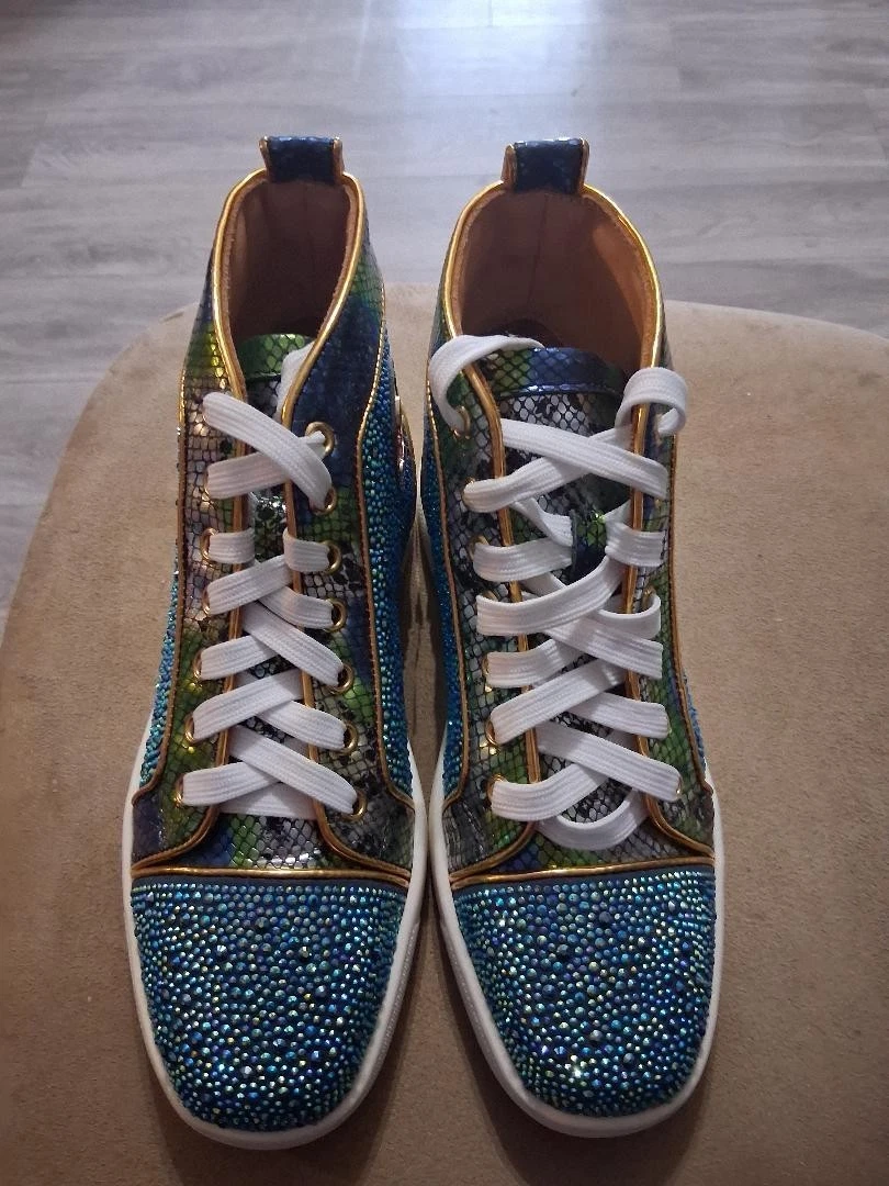 Christian Louboutin Blue Athletic Shoes for Women for sale  display picture 2