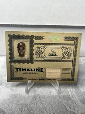 2005 Playoff Prime Cuts Timeline Lou Brock GU Bat Card #d /50 HOF