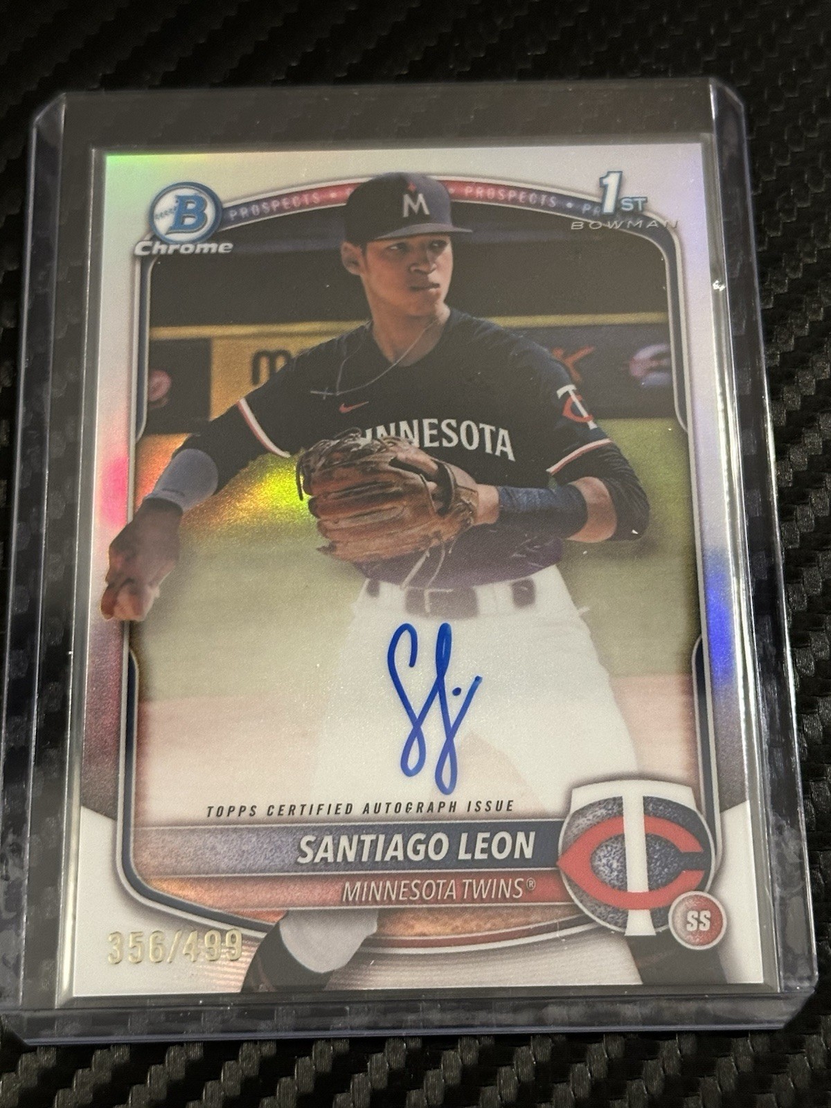2025 Bowman Chrome Santiago Leon Refractor Auto /499 1st