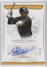 2018 Panini National Treasures Signatures Holo Gold 3/10 Starling Marte Auto 0e1