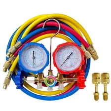 5FT AC Diagnostic Manifold Freon Gauge Set for R410A R404A R22 R134a R12 R22 ...