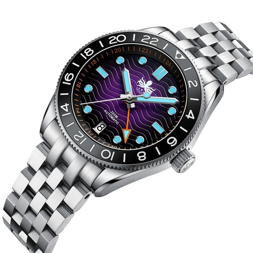 Phoibos Wave Master GMT PY049H - Purple - Rich Watch House - Bild 2 von 5