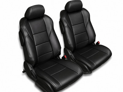 for Nissan 350Z 2003-2006 IGGEE S.leather custom made fit seat covers pair Black