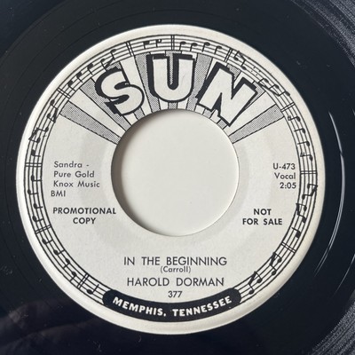 1962 SUN PROMO: Harold Dorman   In The Beginning / Wait Til' Saturday Night NM