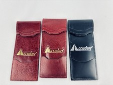 Lot Of 3 - Accudart Leather Dart Case - 2 Brown 1 Black - Cases Only
