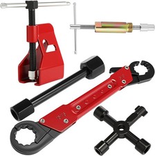 Juego de llaves de tope angular de 5 piezas para accesorios de plomería y compresión de 1/2"