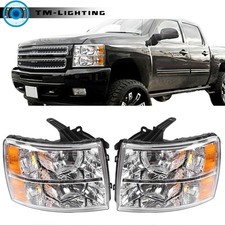 For Chevy Silverado1500 2500hd 3500hd 2007-2014 Chrome Headlight Assembly Lhrh For Chevy Silverado1500 2500hd 3500hd 2007-2014 Chrome Headlight Assembly Lhrh