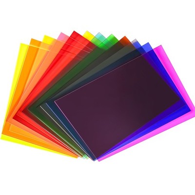 Lesnlok Colored Acrylic Sheets1/8 inch Thick 3mm 12 Pack 5 x 7 Clear Colored ...