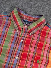 Ralph Lauren Long Sleeve Button Down Shirt Mens Large Classic Fit Multi Plaid