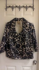 Peck  Peck Weekend Jacket, women's sz medium animal print Sophisticated Career