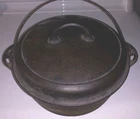 Vintage Griswold #8 Dutch Oven Cast Iron With Self Basting Lid 1288 A No Wobble