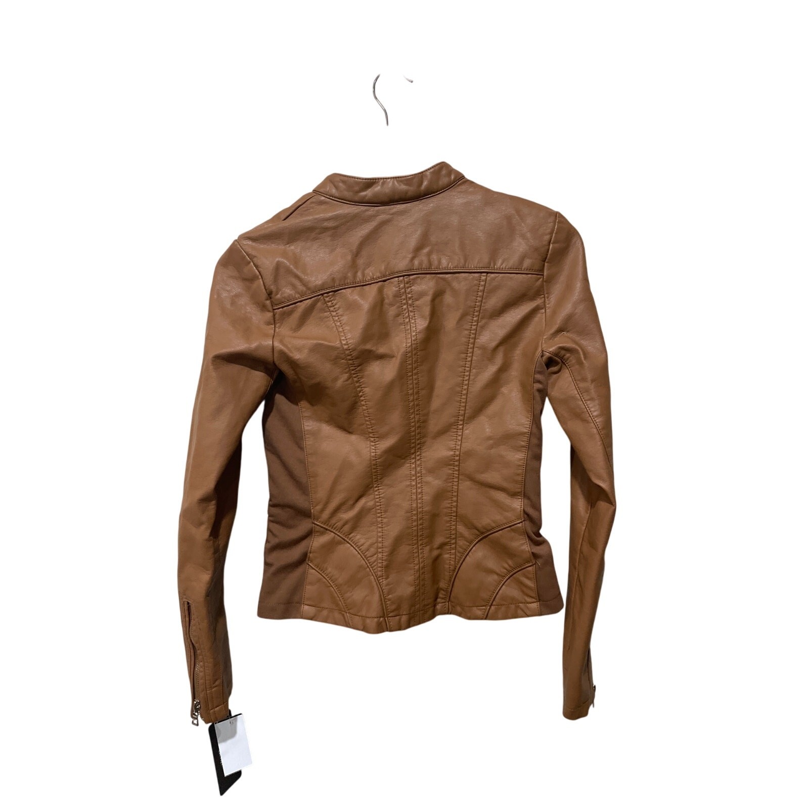 Guess Faux Leather Racer Jacket Size XS