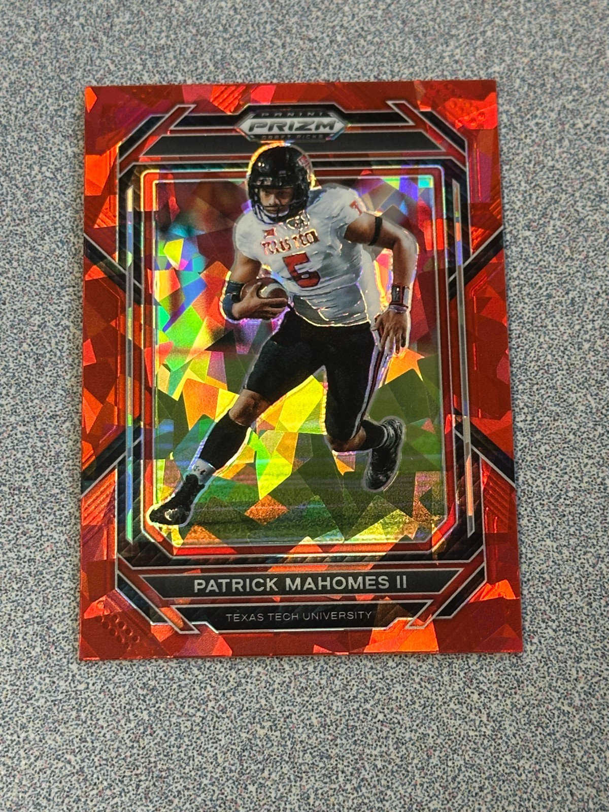 2023 Prizm Draft Picks Patrick Mahomes II Red Ice Texas Tech KC Chiefs Card #81