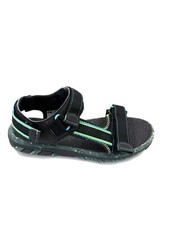 Sandals Size 5 Boy Wonder Nation 3 strap adjustable Black, Green, blue Trail