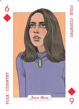 JOAN BAEZ Folk Country 2018 Genius Single Swap Playing Card
