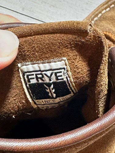 Frye Dakota Ankle Boots Men Size 8.5 Mid Lace Brown Leather Suede Moc Toe 87330 - Picture 6 of 8