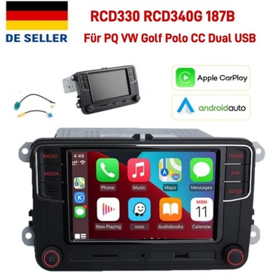 RCD330 RCD340G 187B AndroidAuto Carplay CarRadio Für PQ VW Golf Polo CC Dual USB