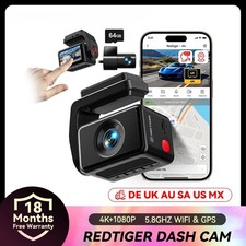 4k Dash Cam Front and Rear Drive Recorder GPS 5G WiFi Touch Screen Night Vision