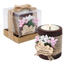 10 Wooden Tea Candle Holders for Baby Baptism Party Favors, Baby Shower Favor...