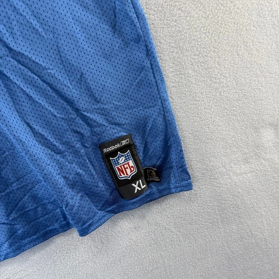 Camiseta De Colección Detroit Lions Para Hombre XL Azul Roy Williams Jugadores NFL Malla y2k Foto 2 de 4