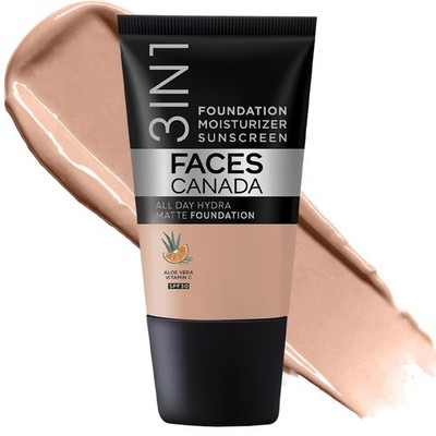 FACES CANADA All Day Hydra Matte 3in1 Foundation - Mini 18ml Rose Ivory 011Opens