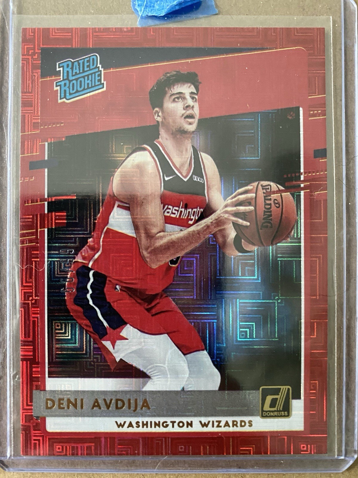 2020-21 Panini Donruss - Deni Avdija Rated Rookie #205 Choice Red /99 (RC)