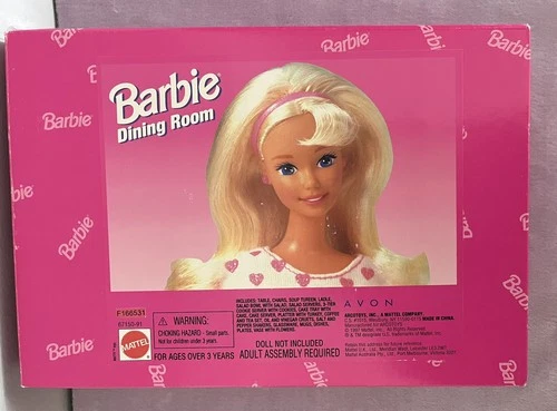 Barbie Dining Room Set, Vintage-1977, By Avon, Mint w/box, 60➕Pieces ⭐️WOW⭐️