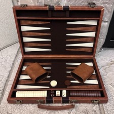 Near Mint Vintage Backgammon Set Crimson Red 23x18 Tournament Board Game